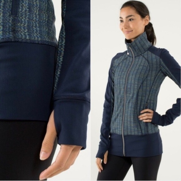 Lululemon Nice Asana Jacket in Ziggy Wee August Inkwell / Inkwell Sz 8 - Picture 12 of 12